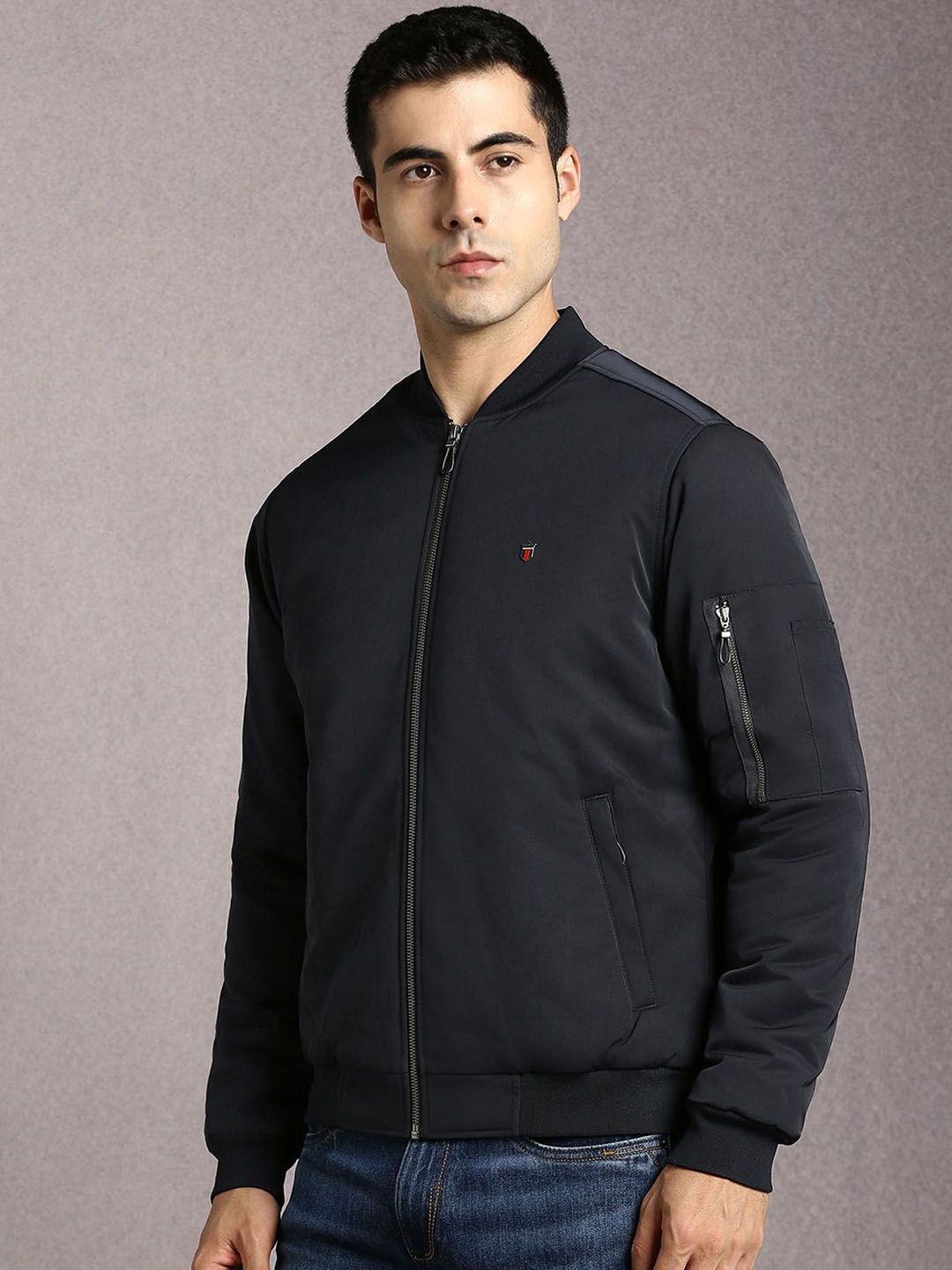 Louis Philippe Sport Cotton Open Front Jacket