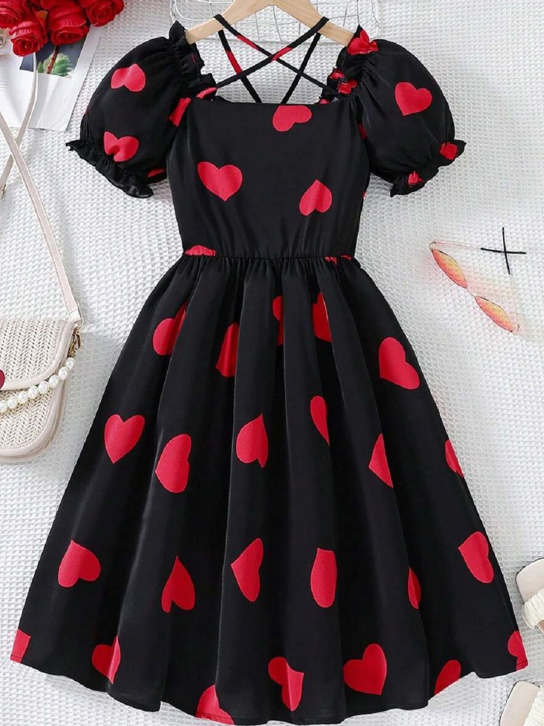 Buy BAESD Girls Polka Dot Printed Fit & Flare Dress - Dresses for Girls  34769536 | Myntra