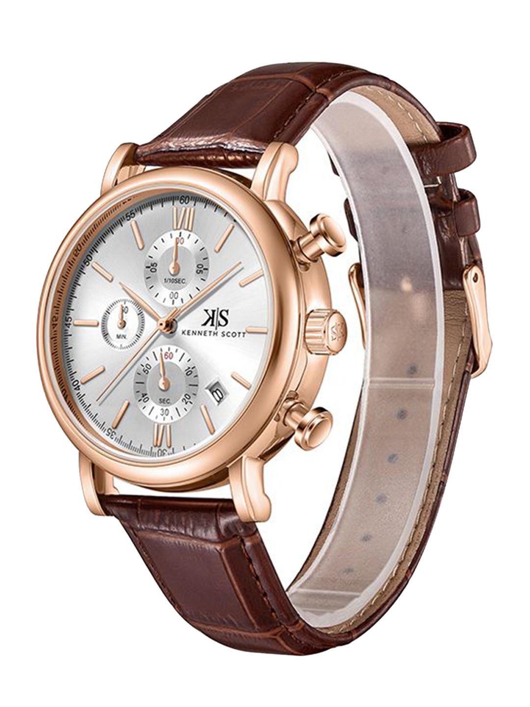 ★Ken★① Buy KENNETH SCOTT Men Dial & Leather Straps Analogue Multi