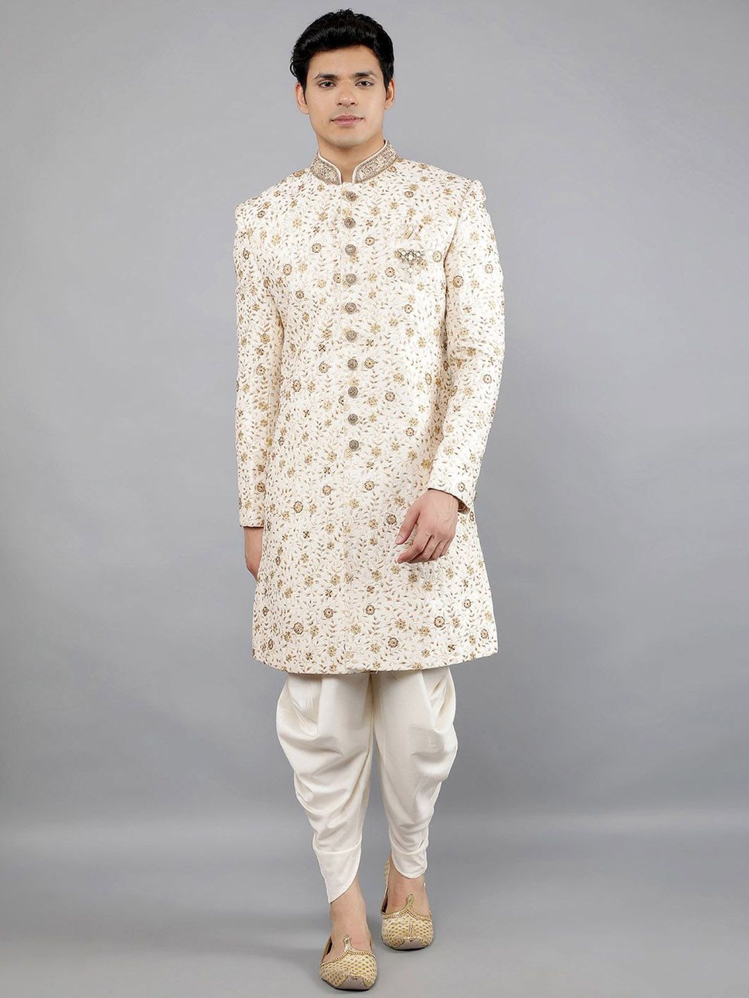Manish Creations Embroidered Sherwani Set