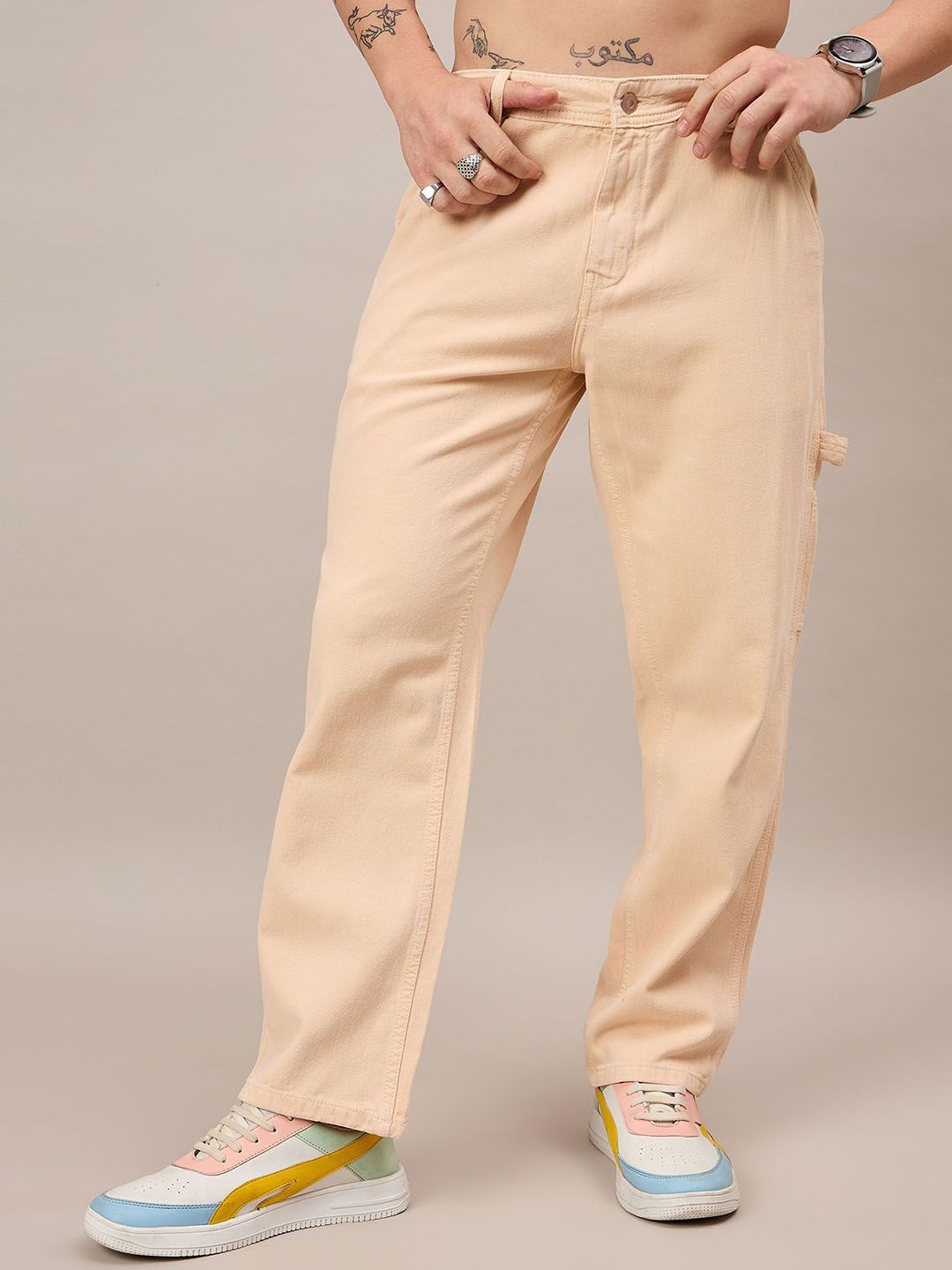THE BEETEL HOUSE Men Comfort Straight Fit Mid-Rise Jeans