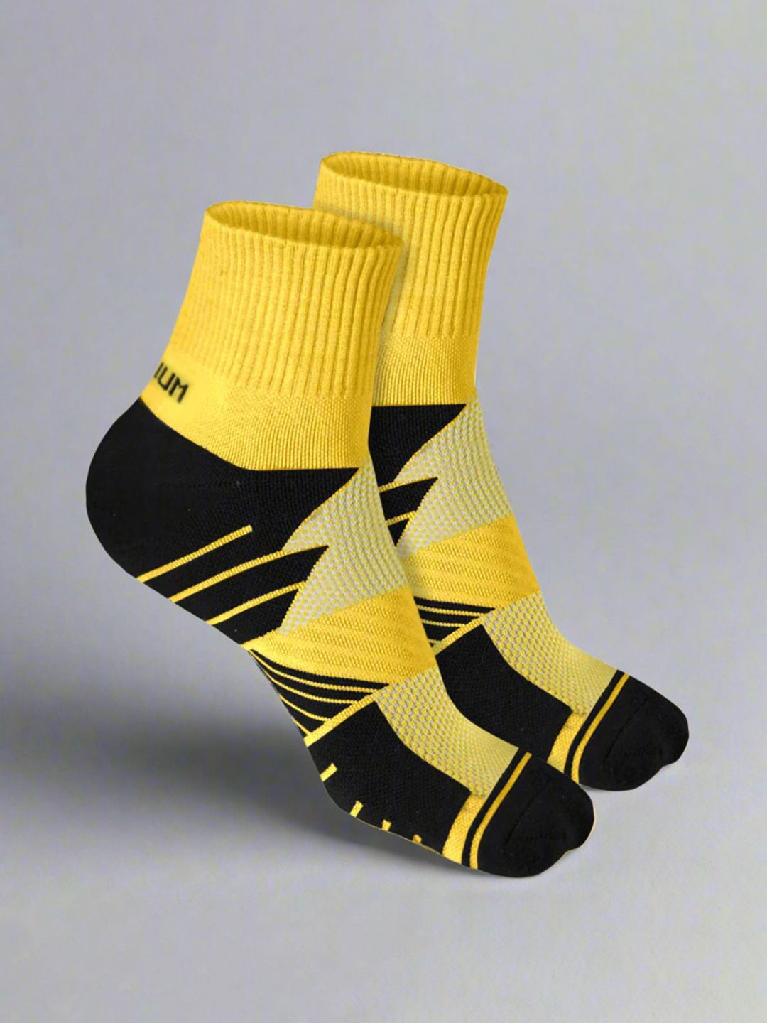 Heelium Unisex Set Of 2 Striped Above Ankle Length 3X Tougher & Durable Athletic Socks