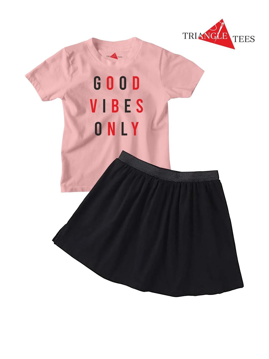 TRIANGLETEES Girls T-shirt with Skirt