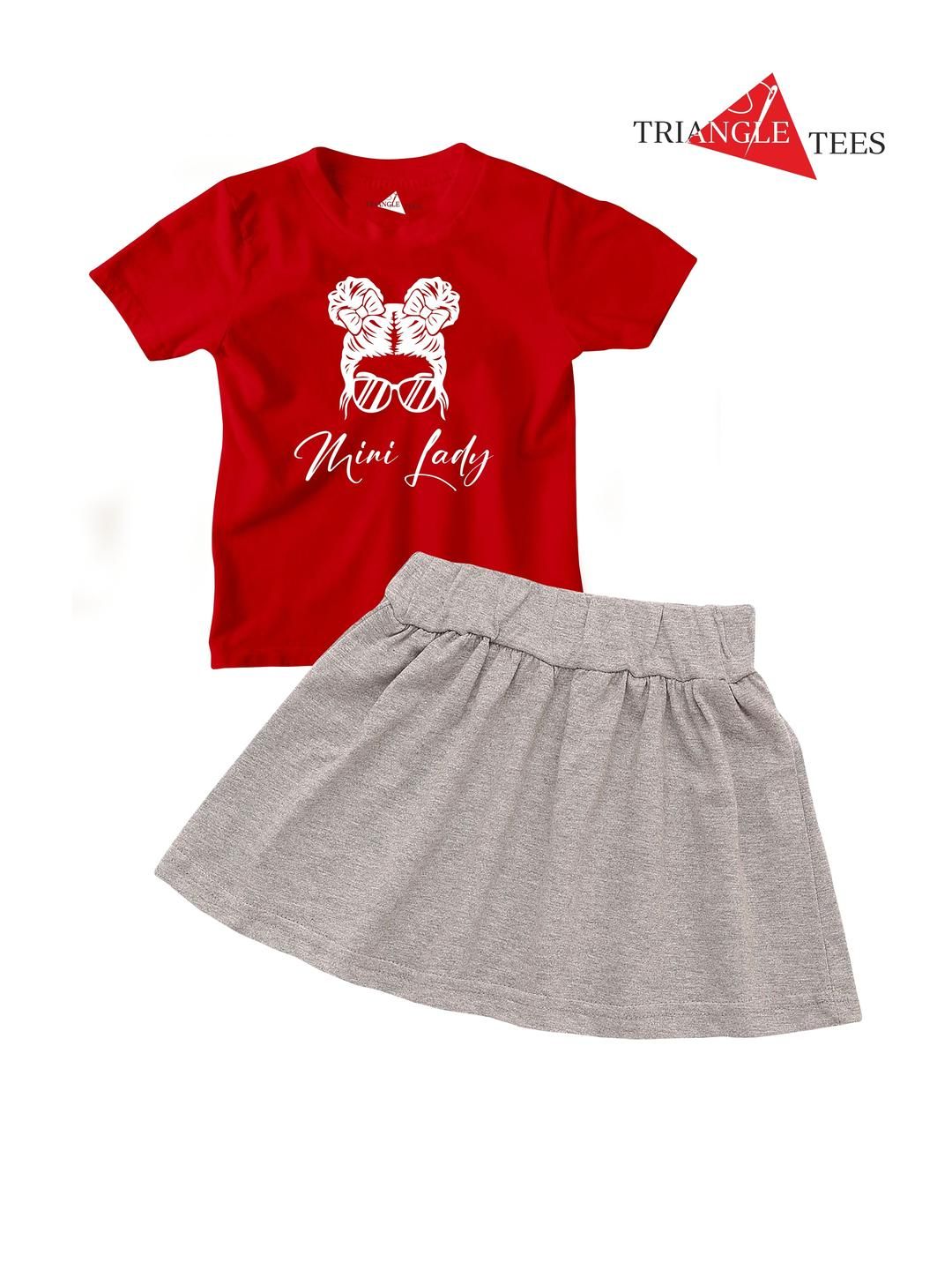 TRIANGLETEES Girls T-shirt with Skirt