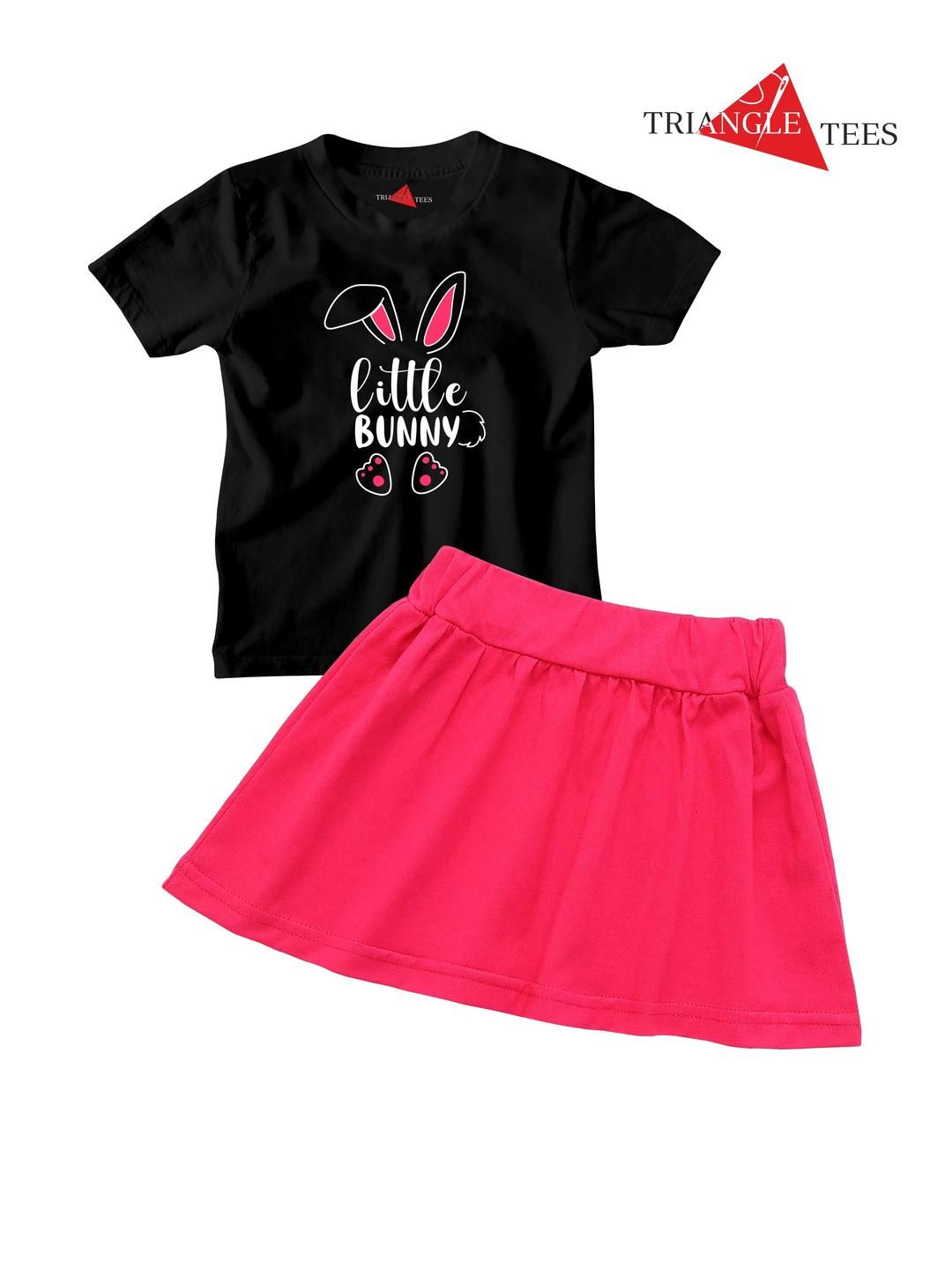 TRIANGLETEES Girls T-shirt with Skirt