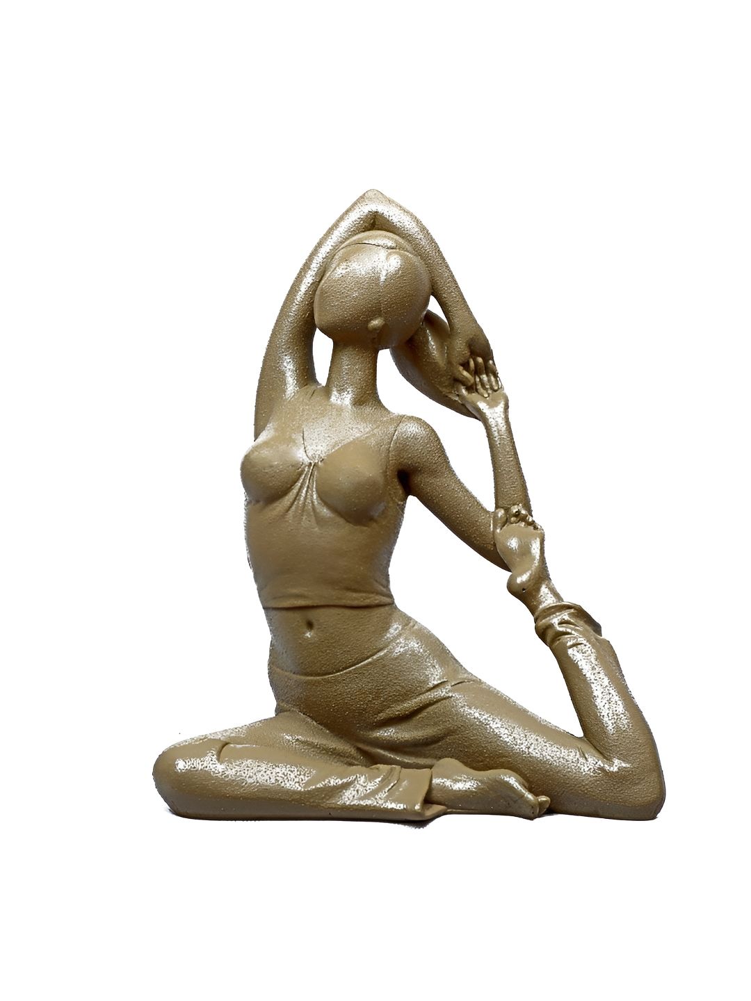 Ashnam Beige Lady Yoga Figurine Showpiece