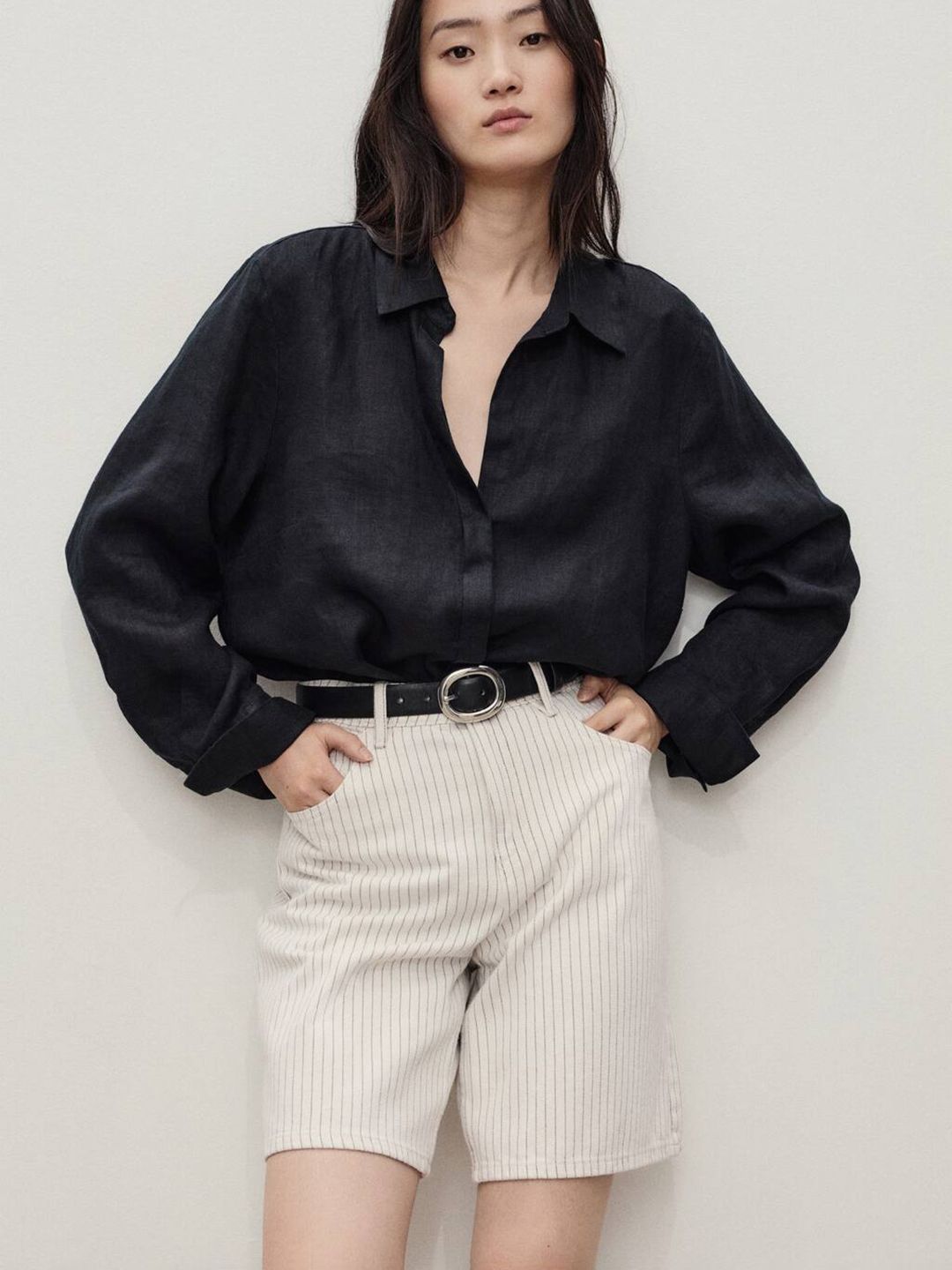 High-Rise Bermuda Shorts