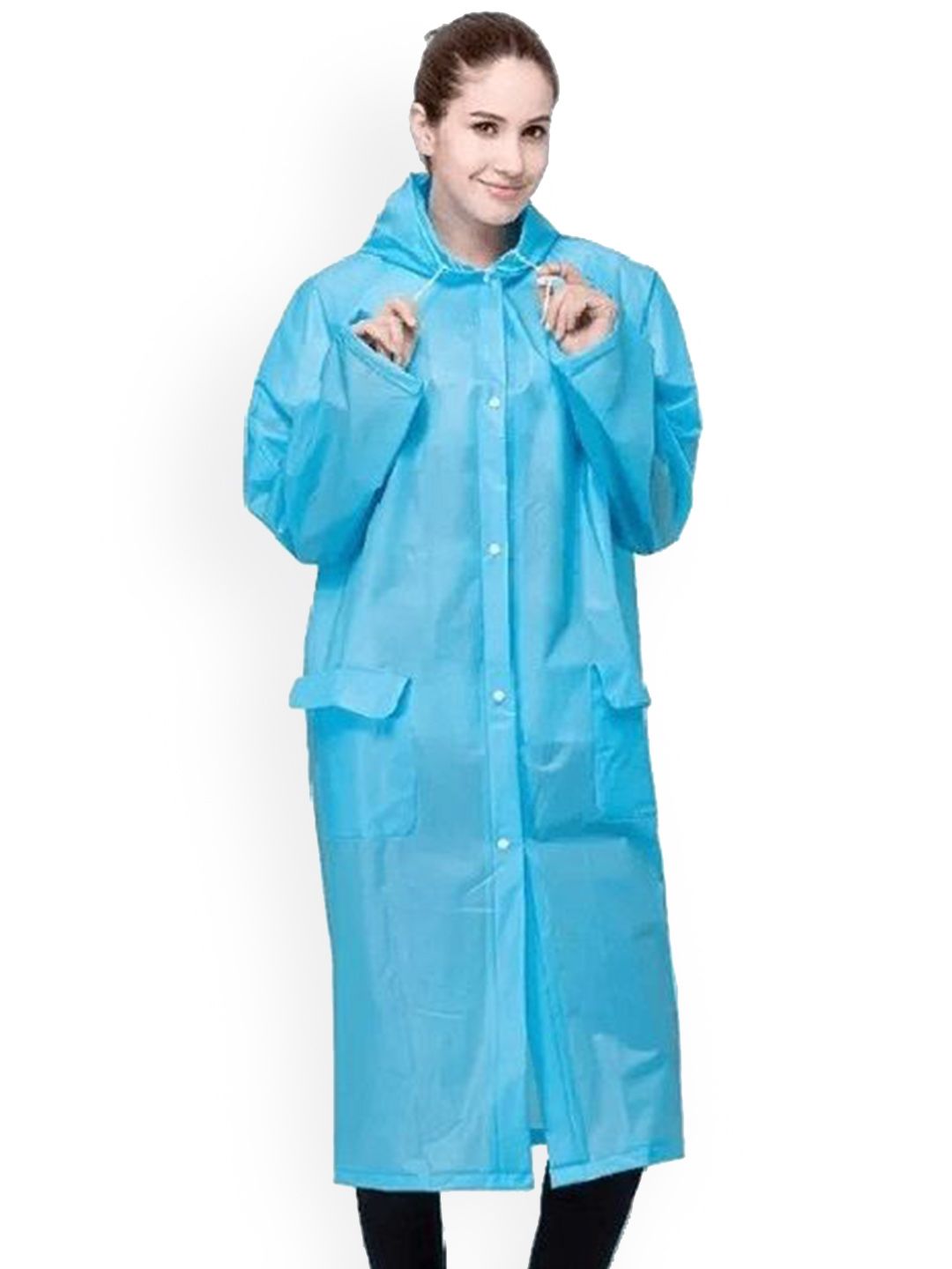 Alexvyan Water-Resistant Reusable Hooded Rain Jacket