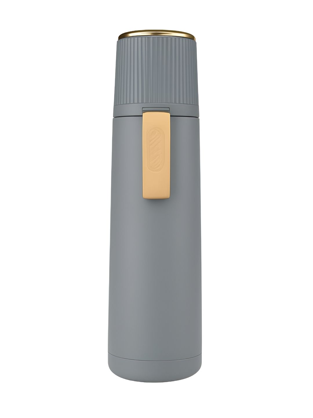 iSWEVEN Grey & Yellow Double Wall Vacuum Dishwasher Safe Water Bottle 500ml
