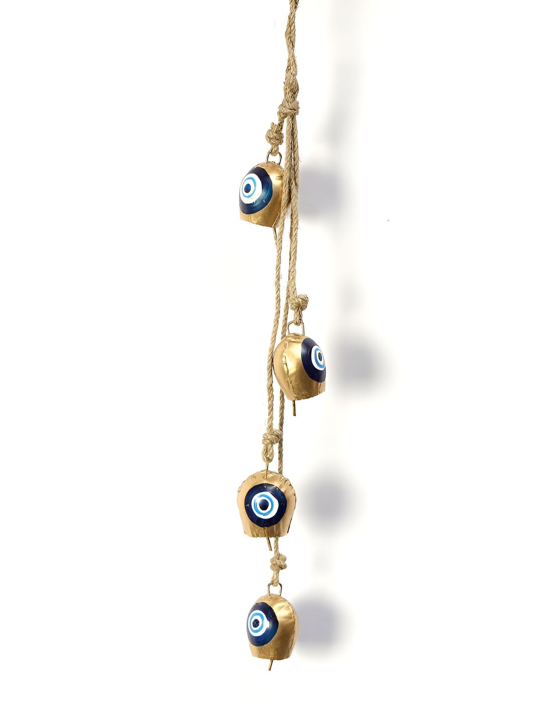 DULI Blue & White Wall Hanging Windchimes With Evil Eye Cowbells
