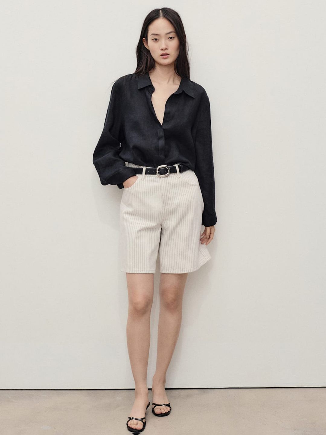 High-Rise Bermuda Shorts
