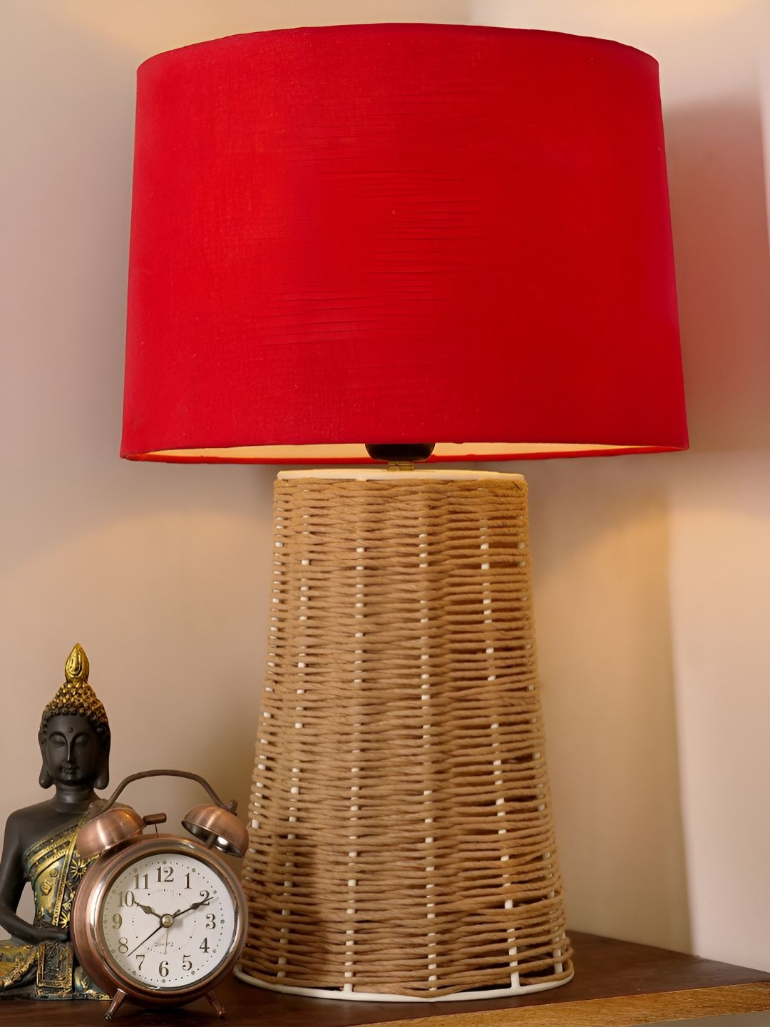 Decazone Warm Yellow Cotton Cylinder Solid High Quality Electrical Table Lamps