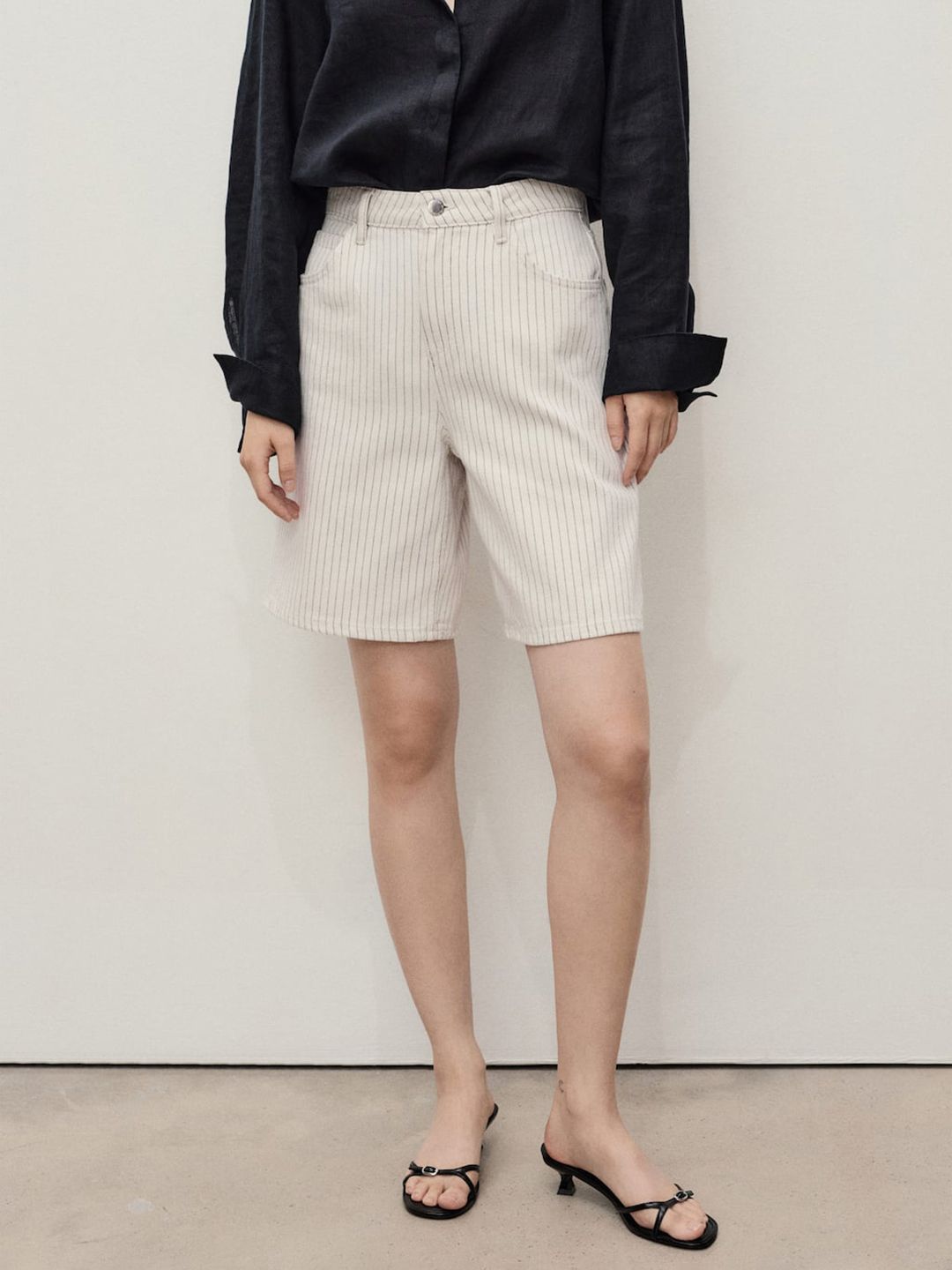 High-Rise Bermuda Shorts