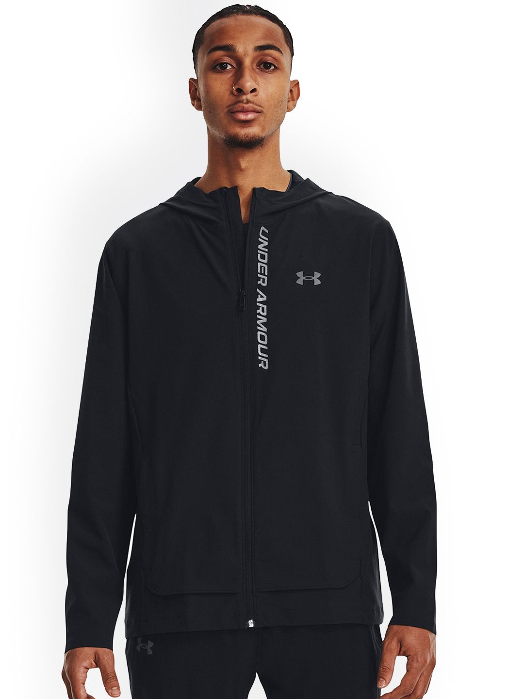 UNDER ARMOUR Men Solid UA OutRun The Storm Hooded Sporty Jacket