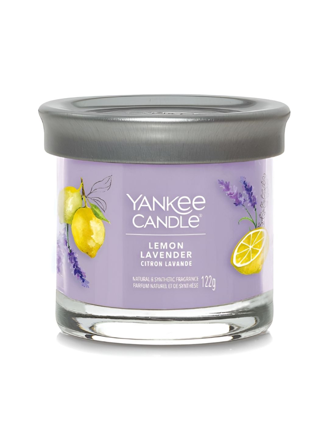 YANKEE CANDLE Scented 1 Wick Lemon Lavender Solid Geometric Regular Jar Candles