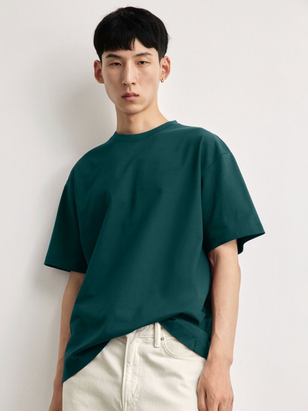 TOGS & TERRE Classic Drop-Shoulder Sleeves Cotton Oversized T-shirt