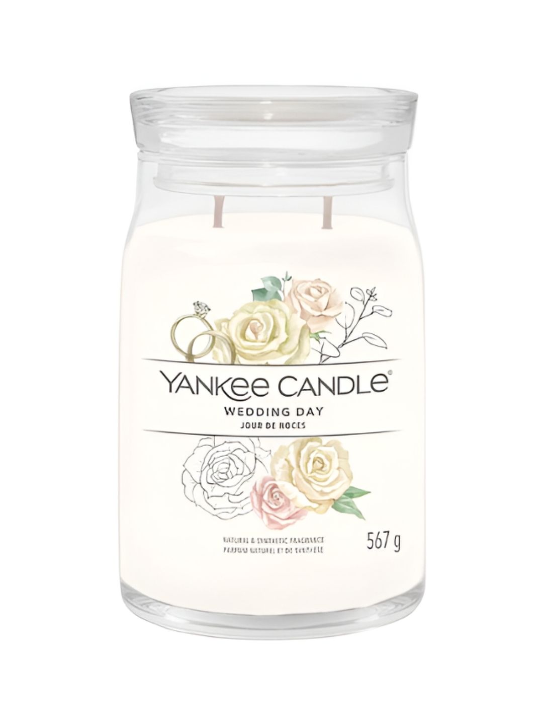 YANKEE CANDLE Wedding Day Scented 2 Wick Solid Geometric Regular Jar Candles