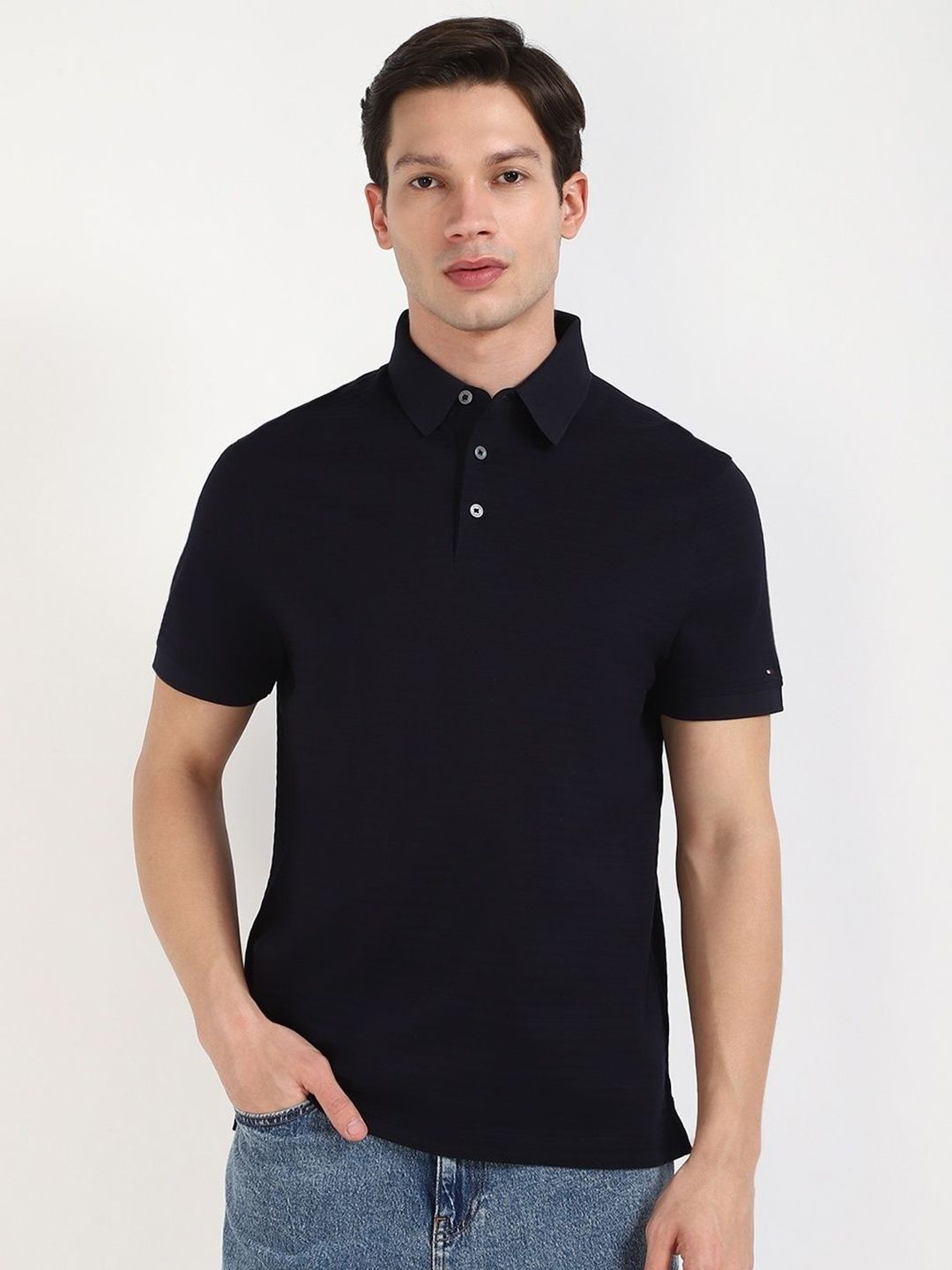 Tommy Hilfiger Tommy Hilfiger Polo Collar Short Sleeves Cotton Regular Fit T-shirt