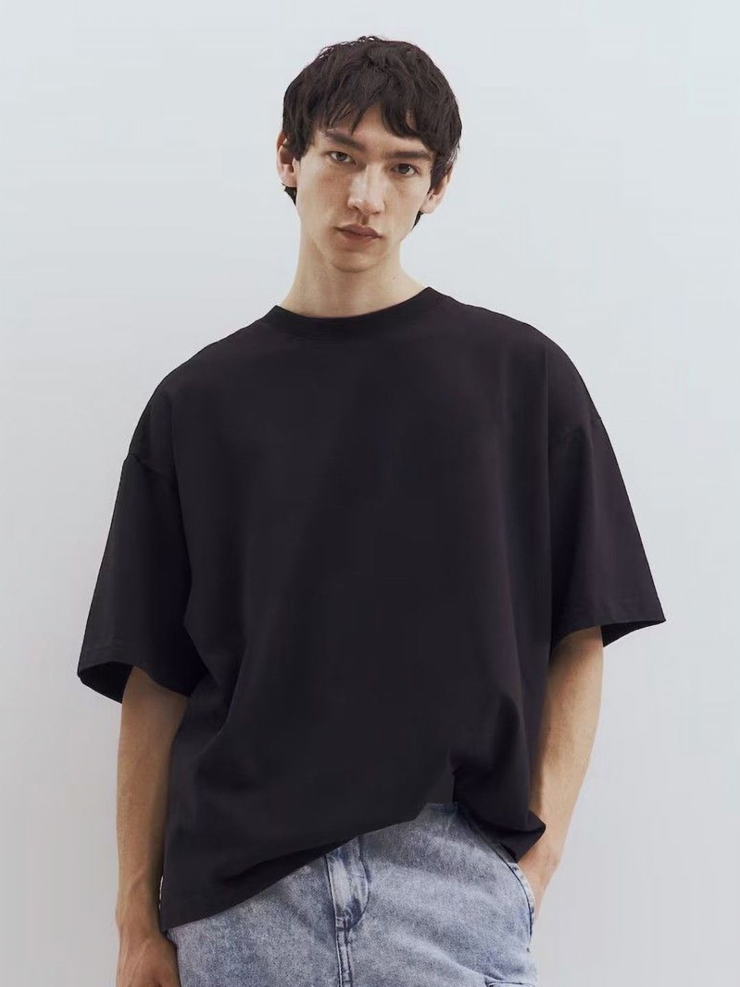 TOGS & TERRE Classic Drop-Shoulder Sleeves Cotton Oversized T-shirt
