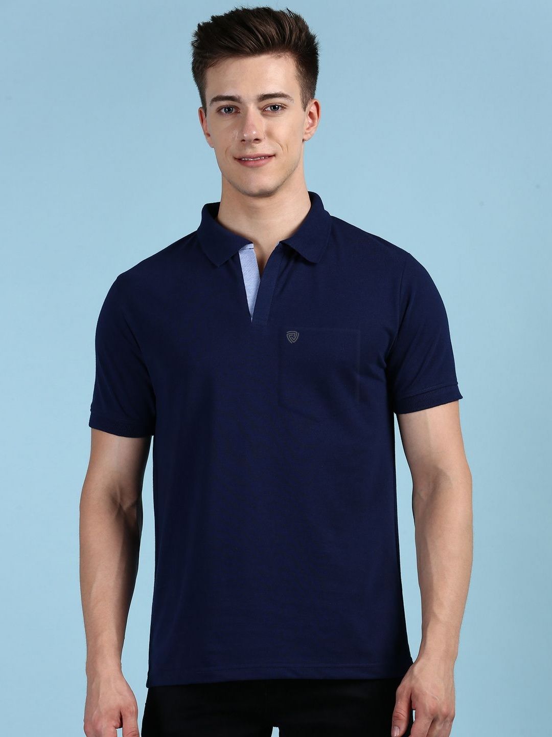 Lux Cozi Short Sleeves Polo Collar Cotton Regular Fit Casual T-Shirt