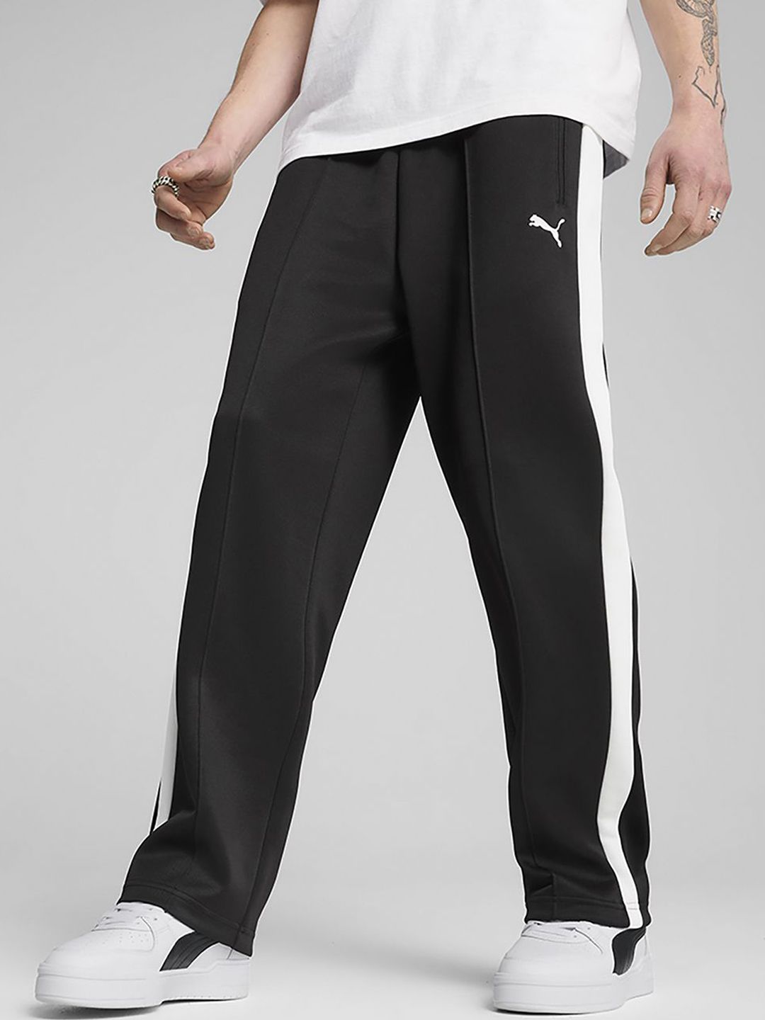 Puma Puma T7 Always On Men Brand Logo Printed Relaxed Fit Track Pants