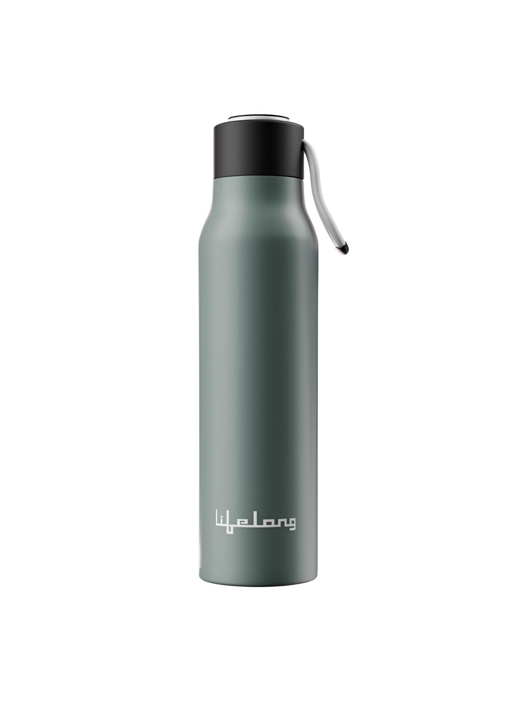 Lifelong Green & Black Single Stainless Steel Solid Double Wall Vacuum Water Bottle