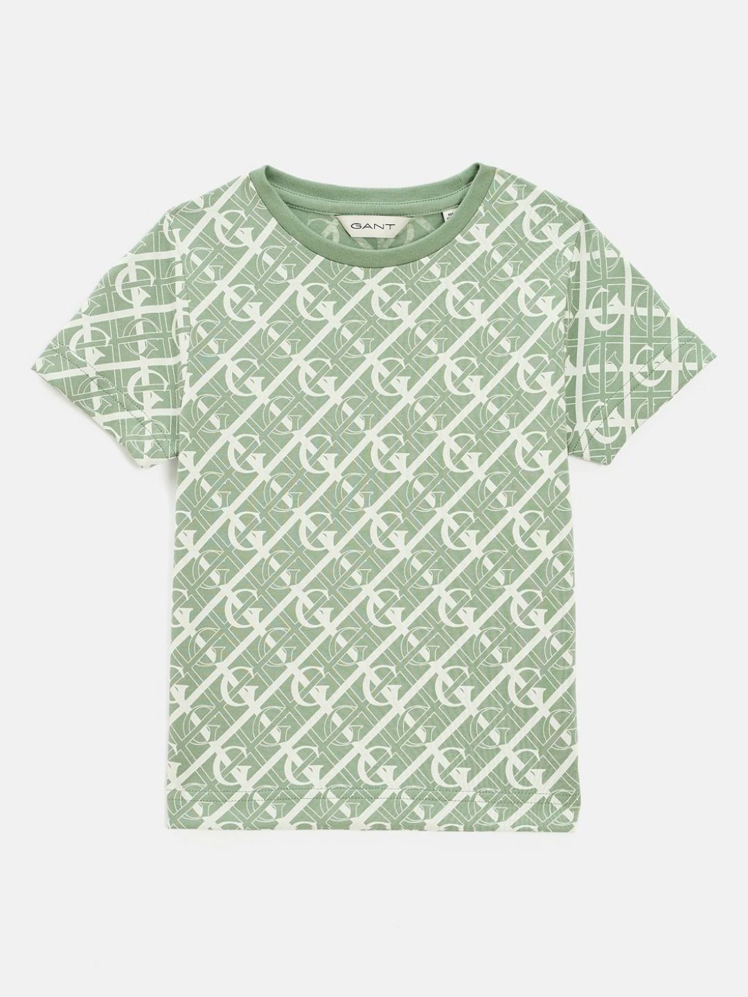 GANT Boys Typography Printed Pure Cotton Raw Edge T-shirt