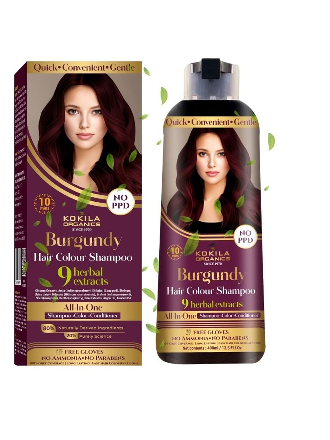 KOKILA KOKILA  Hair Colour Shampoo- 400ml
