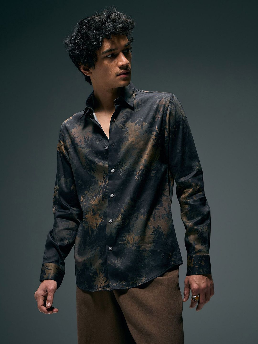 Flying Machine Men Slim Fit Opaque Printed Casual Shirt