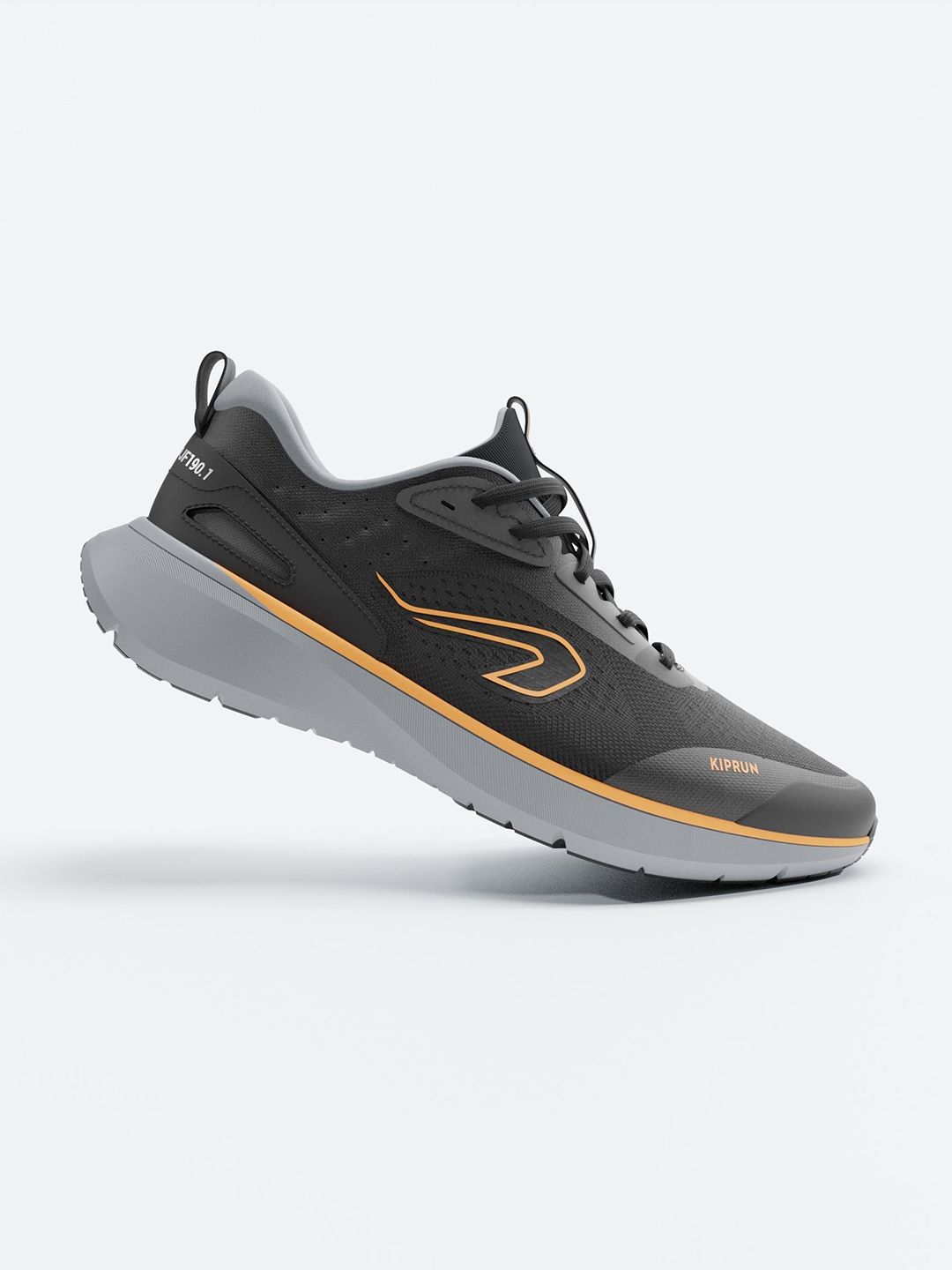 Decathlon Kiprun - Men Black Jogflow 190.1 Superior Grip Cushioned Running Shoes