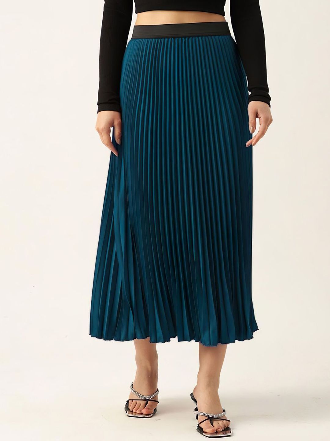 Buy ZWERLON A-Line Pleated Maxi Skirt - Skirts for Women 33133800