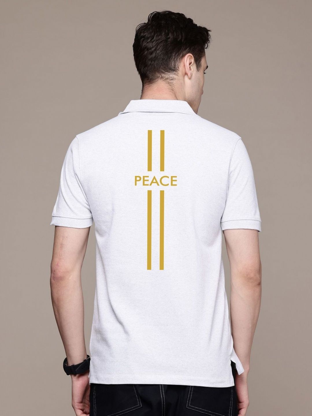Moda Rapido Men Typography Printed Polo Collar T-shirt