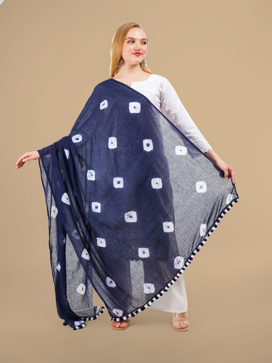 Karthav Fashion Bandhani Printed Pure Cotton Dupatta