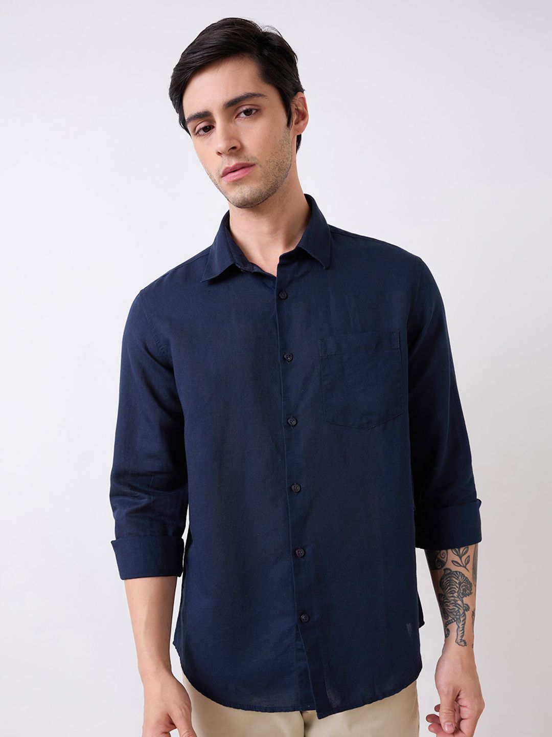 SPYKAR Men Slim Fit Opaque Casual Shirt