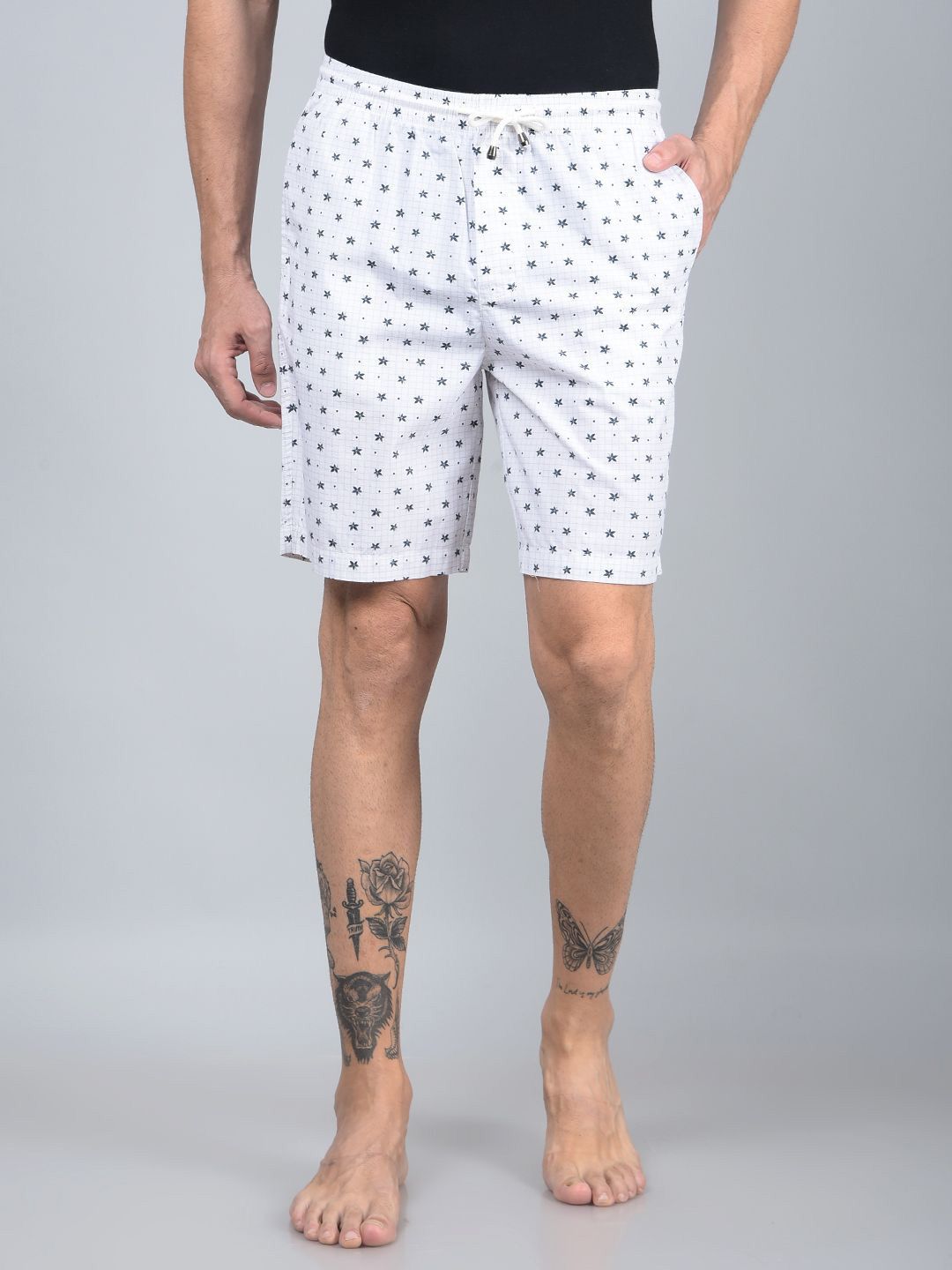 Crimsoune Club Men Printed Mid-Rise Lounge Shorts