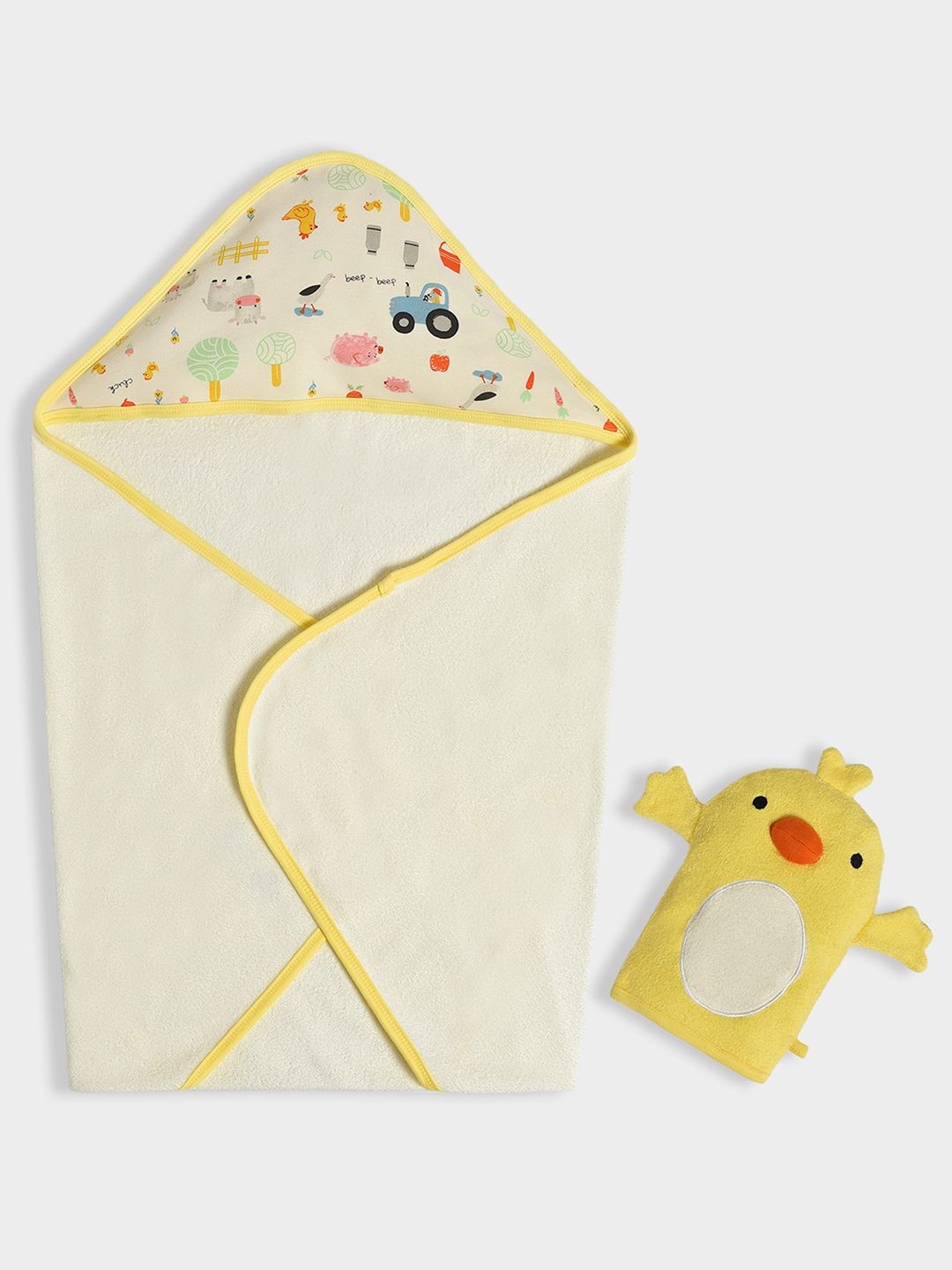 MiArcus Farm Theme Print Conversational Cotton 400GSM Super Soft Baby Regular Bath Towel