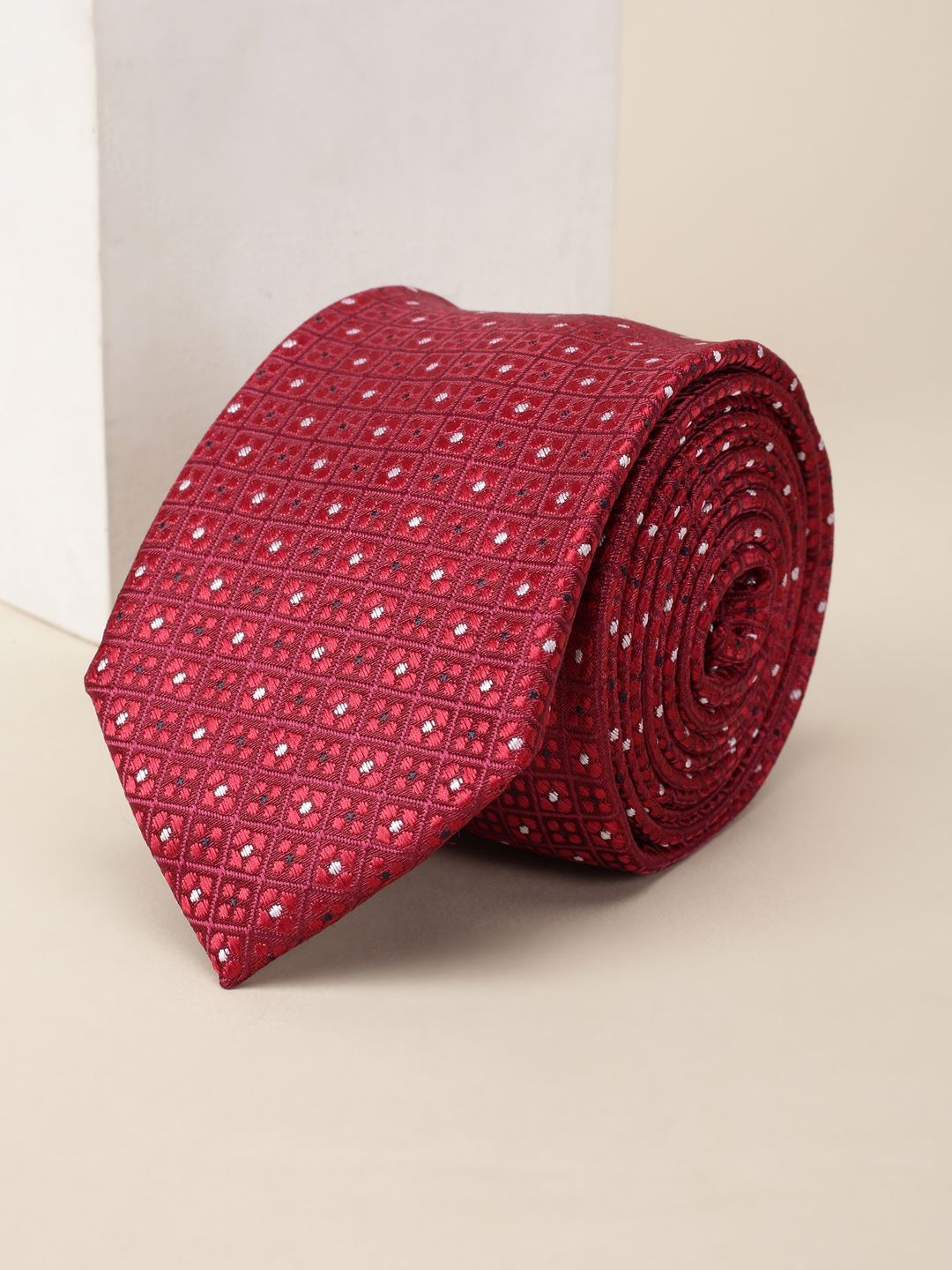 Louis Philippe Men Woven Design Broad Tie