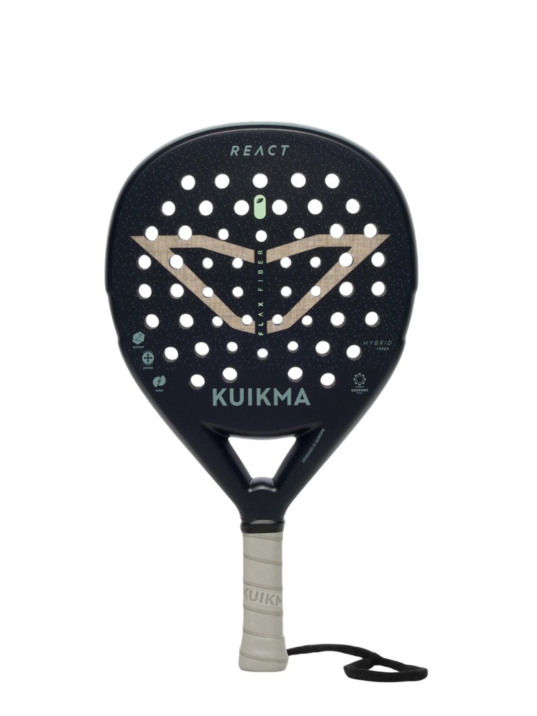 Decathlon Decathlon Kuikma - Adults Black PR React Vibration Dampening Paddle Racket
