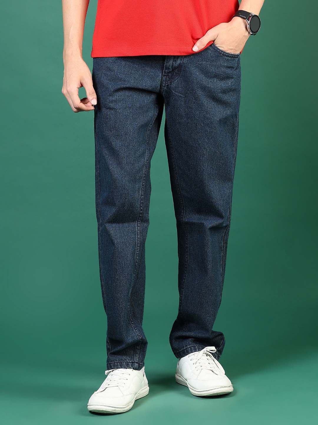 V-Mart Men Regular Fit Mid-Rise Low Distress Jeans