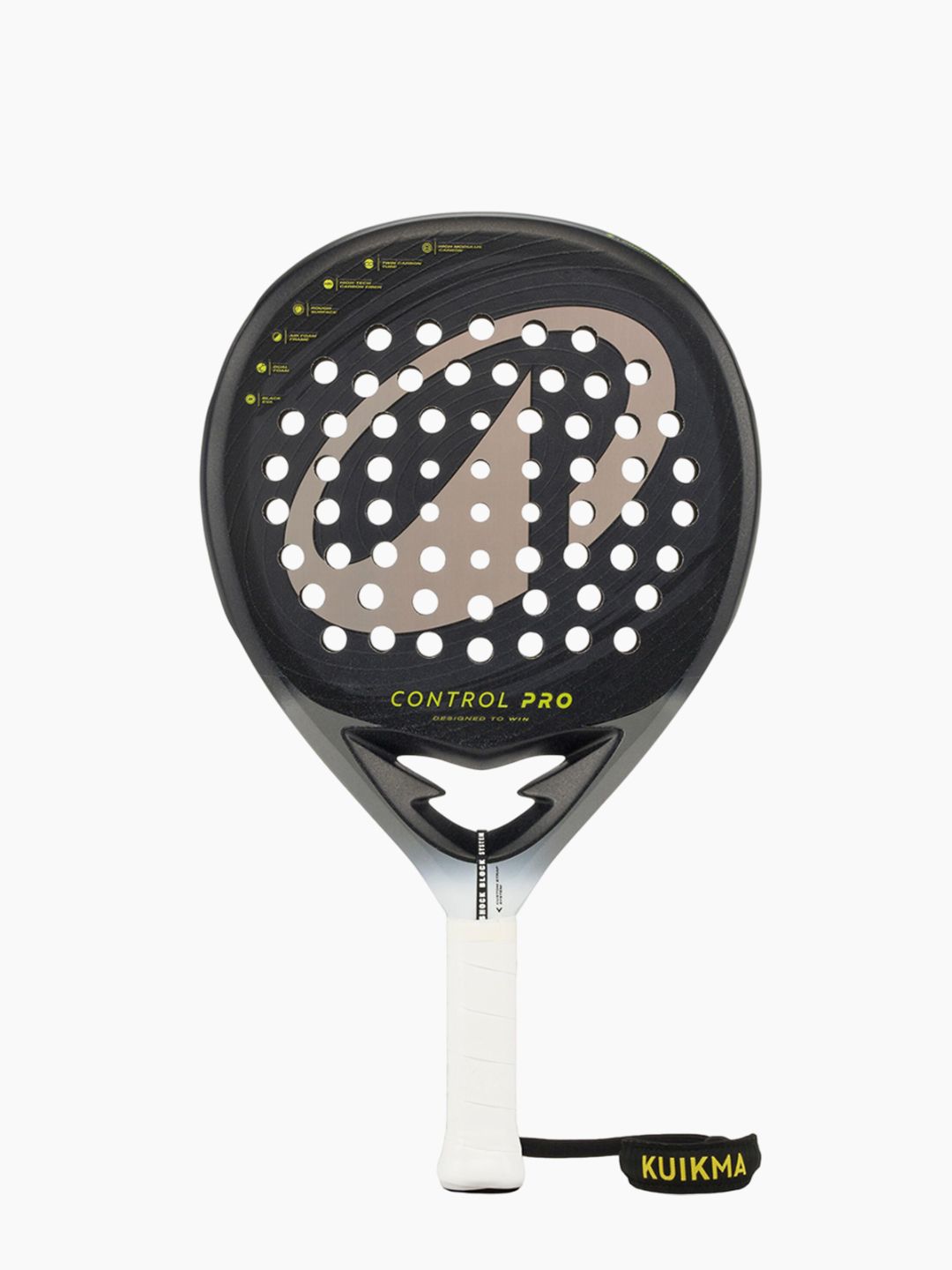 Decathlon Decathlon Kuikma - Adults Black Control Pro Vibration Dampening Paddle Racket