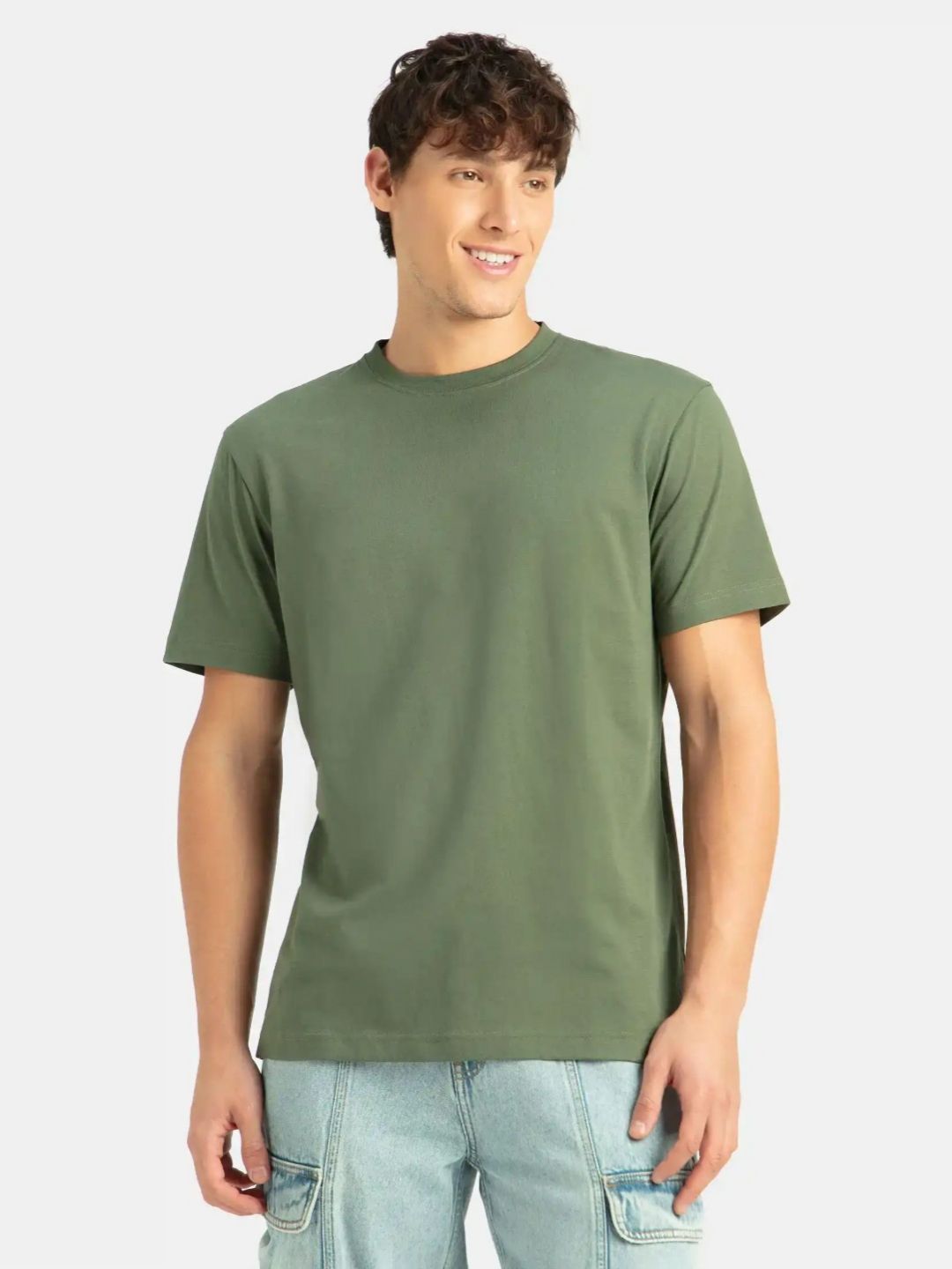 Jockey Super Combed Cotton Rich Round Neck Half Sleeve Tshirt-2714