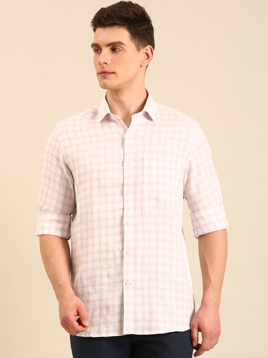 Buy Purple Linen Shirt Online in India | Myntra