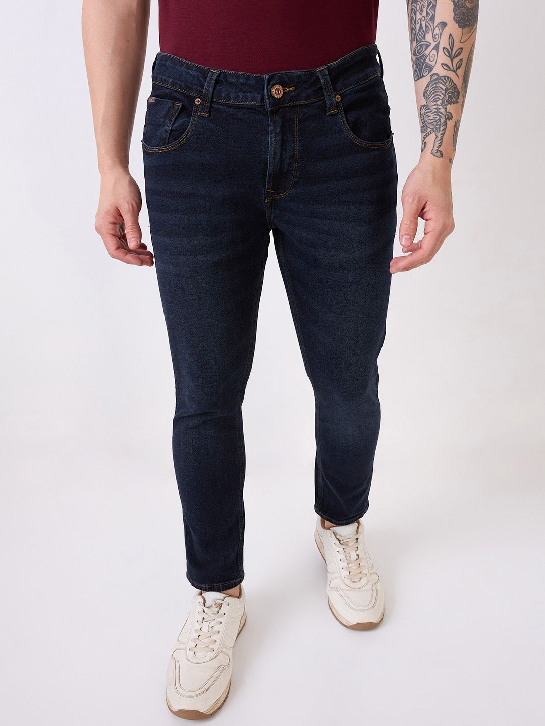 SPYKAR SPYKAR Men Mid-Rise Slim Fit Cotton Light Fade Jeans
