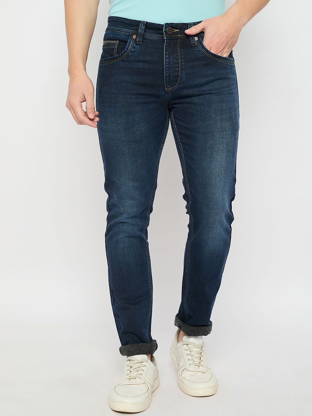 Duke Men Slim Fit Light Fade Stretchable Jeans