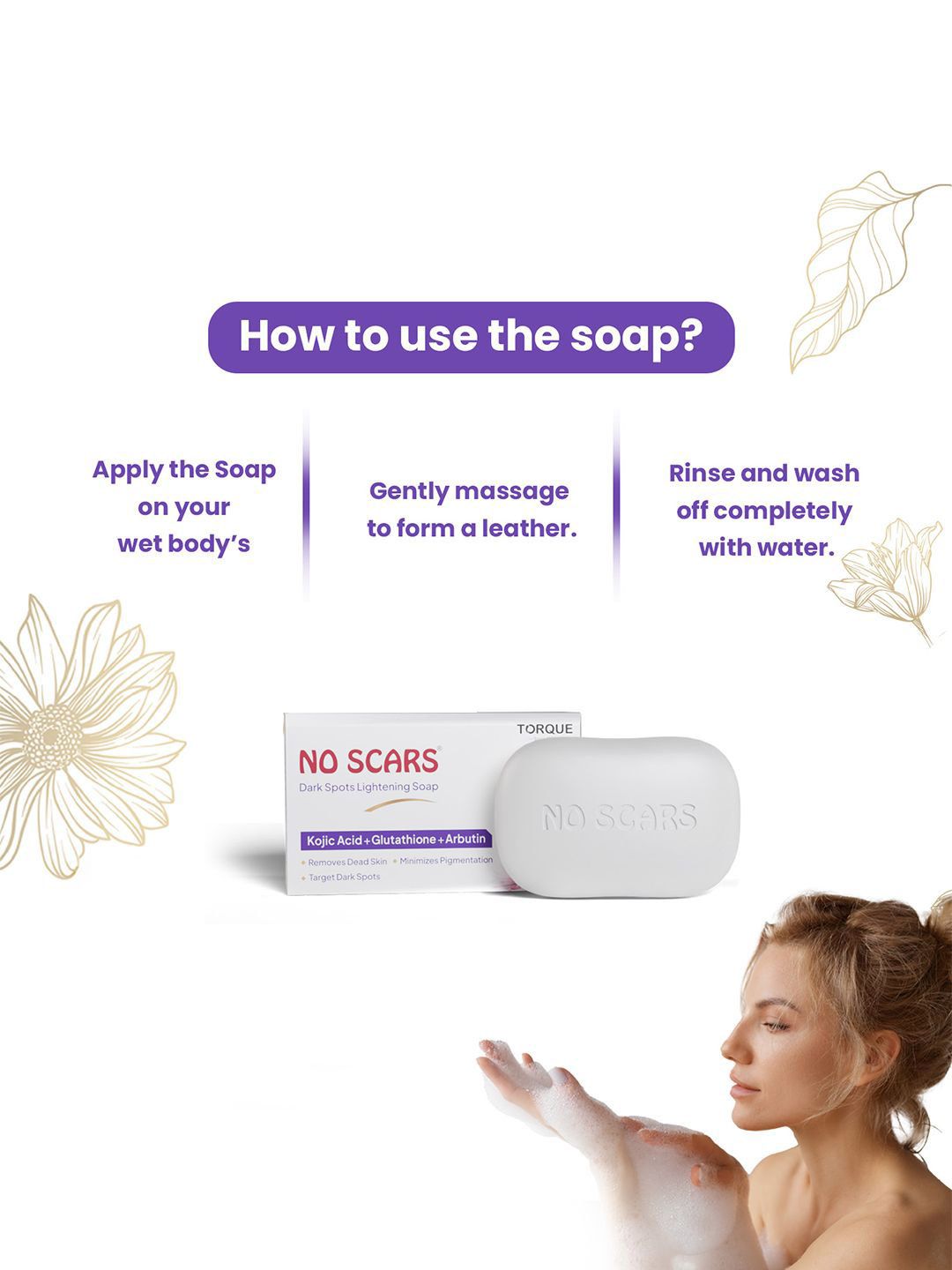 Buy NO SCARS Set Of 6 Kojic Acid & Glutathione Soap For Skin Brightening - 75 g Each - Soap for Unisex 33159951