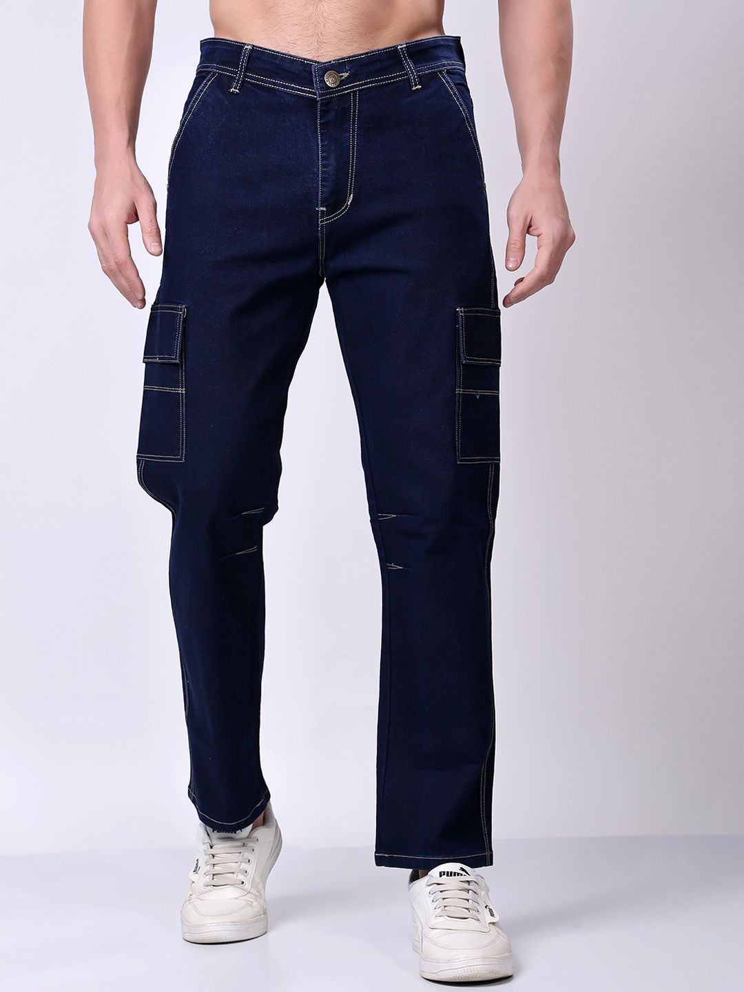ZAYSH Men Regular Fit Mildly Distressed Stretchable Jeans