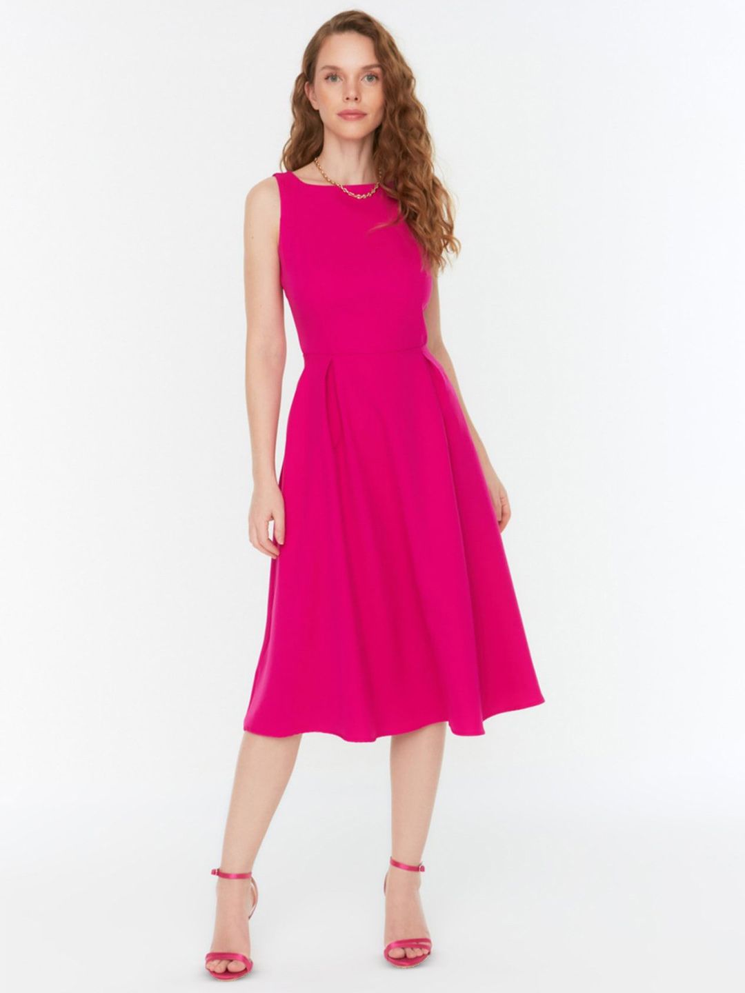 Trendyol Women Fit & Flare Midi Dress