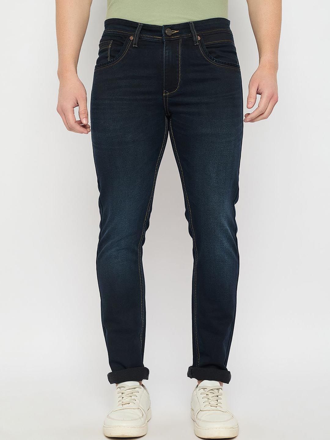 Duke Men Slim Fit Mid-Rise Light Fade Cotton Stretchable Jeans