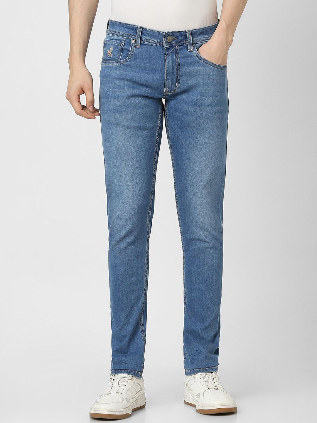 Peter England Casuals Men Cotton Skinny Fit Heavy Fade Jeans