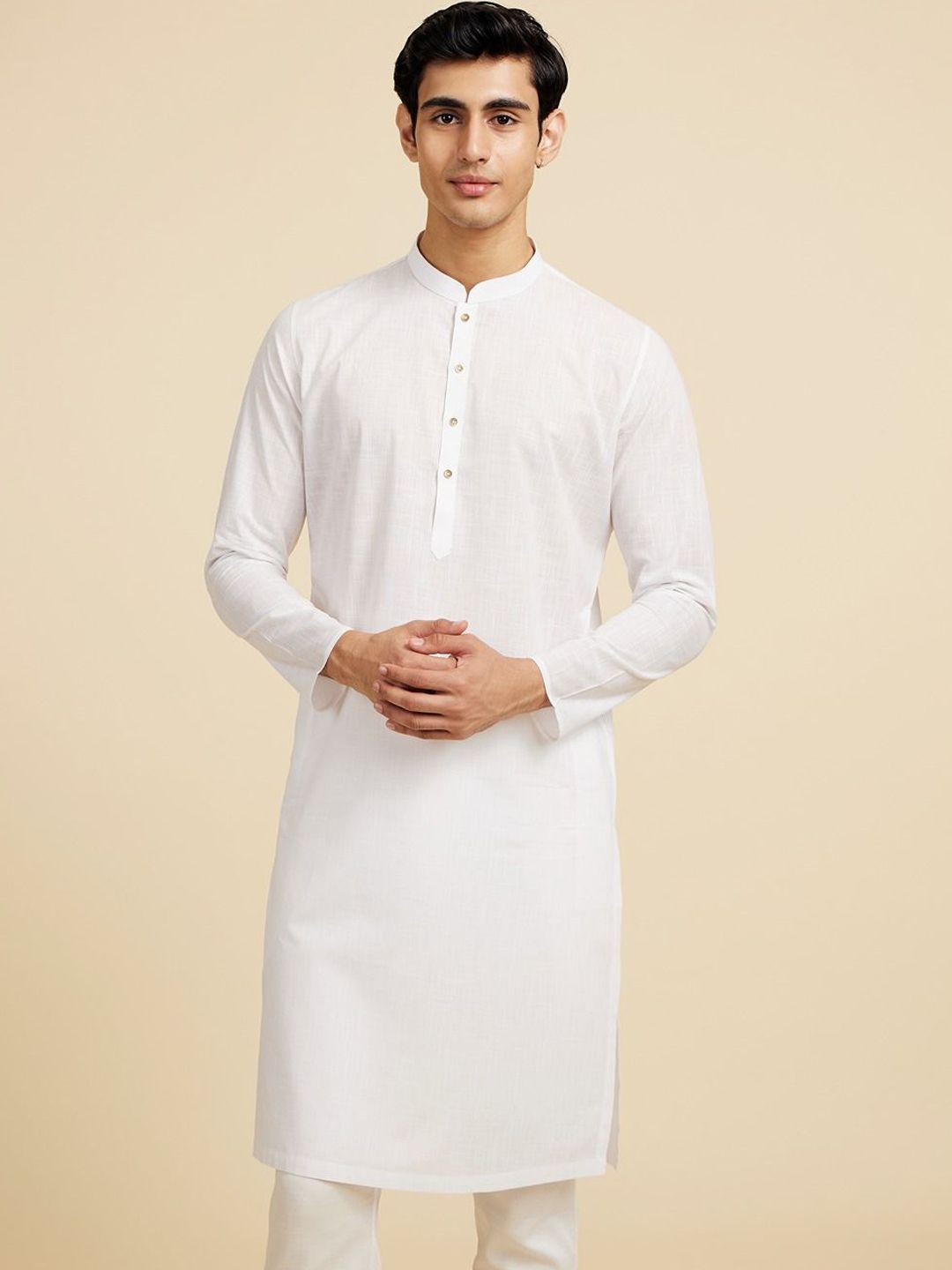 Diwas by Manyavar Mandarin Collar Straight Kurta